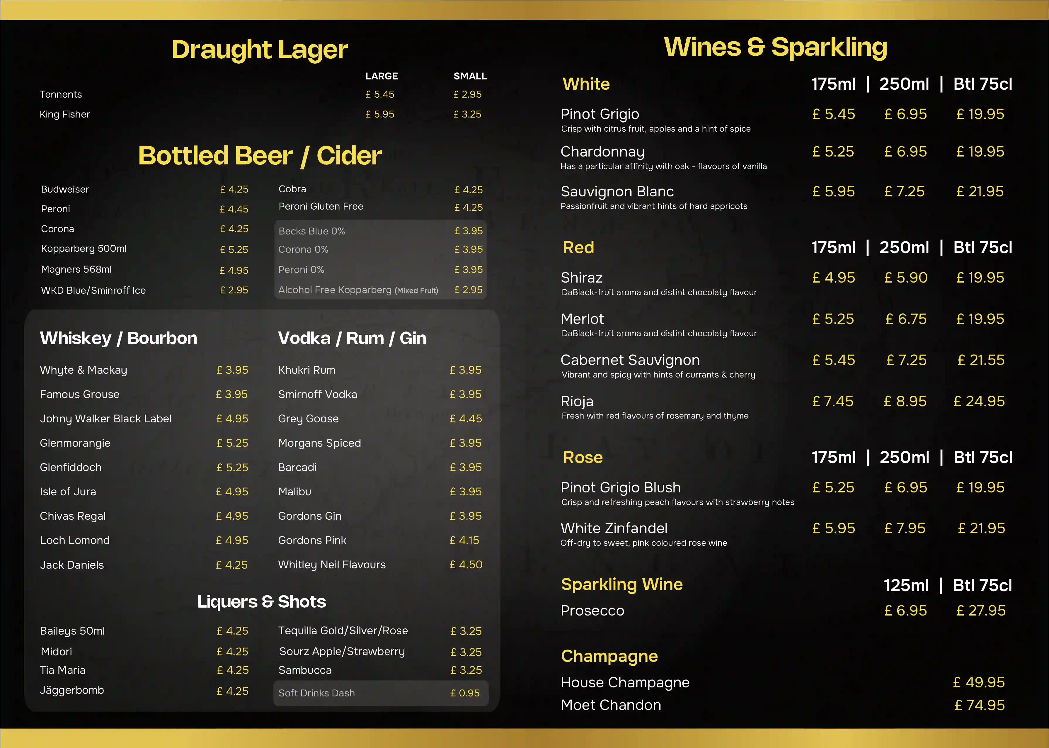 Firangi drinks menu — 1