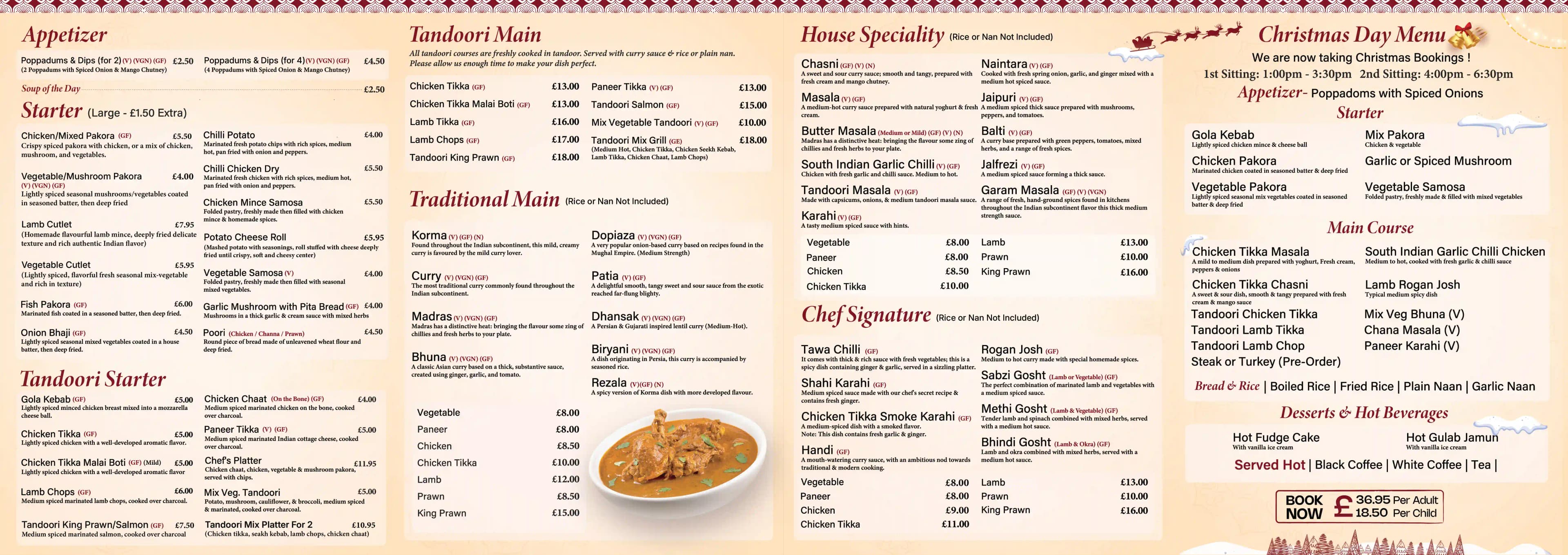 Indian by Nature menu design — 2